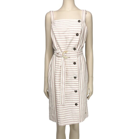 Tommy Hilfiger Preppy Marine Striped Red White Cotton Knee length Dress Size 10 - Picture 4 of 16